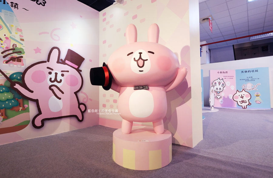 日本超人氣貼圖粉紅兔兔與P助來台中囉，療癒可愛牛奶粉色系卡娜赫拉首座大型個展